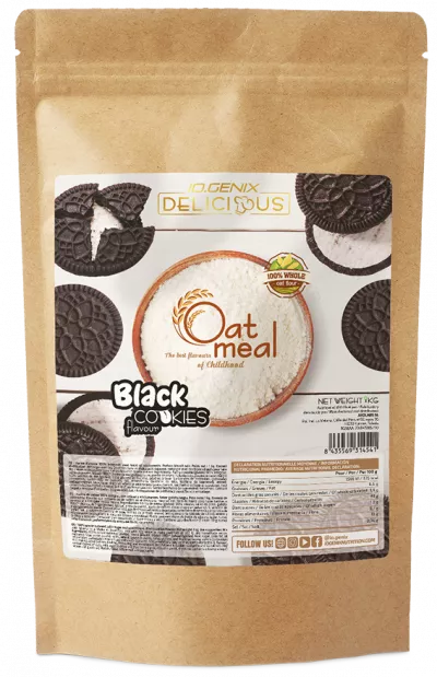 Gustari proteice & Sosuri - IOGENIX DELICIOUS OATMEAL 1Kg Black Cookies, advancednutrition.ro