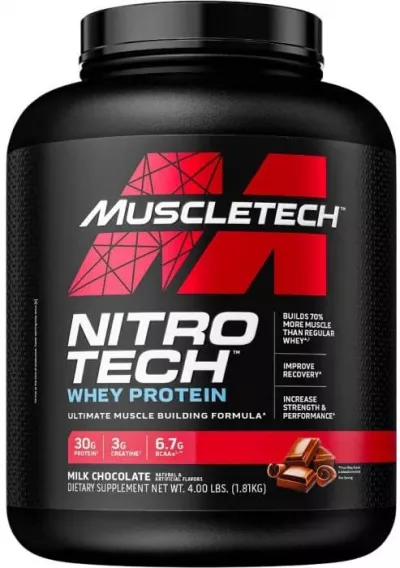 Concentrate Proteice - Muscletech NitroTech 1.81 Kg Cookies, advancednutrition.ro