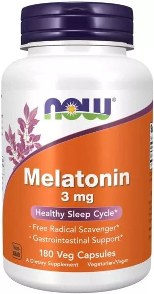 Stimulatoare - Now Foods Melatonin 60 Capsule, https:0769429911.websales.ro