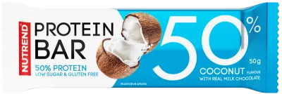Batoane & Shake-uri - Nutrend 50% Protein Bar 50g Cocos, advancednutrition.ro