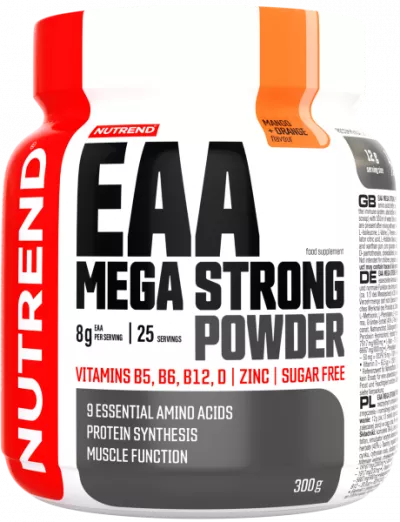 EAA Aminoacizi Esentiali - NUTREND EAA Mega Strong Powder 300g Mango Orange, advancednutrition.ro