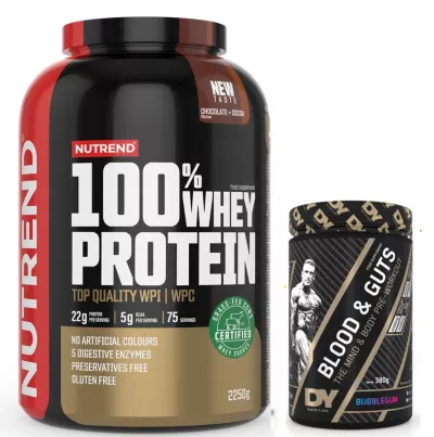 Pachete Promotionale - Nutrend Whey Protein 2250g + DY NUTRITION Blood & Guts 380g  , advancednutrition.ro