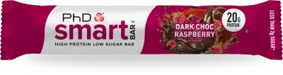 PhD Smart Bar 64g Dark Choc Raspberry