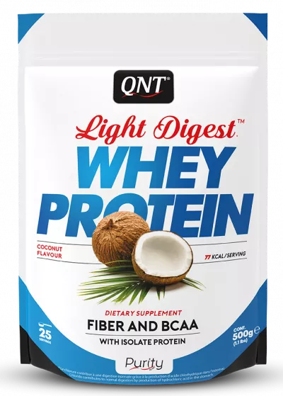 Concentrate Proteice - QNT LIGHT DIGEST WHEY PROTEIN 500g Cocos, advancednutrition.ro