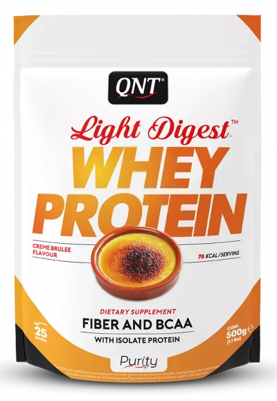 Concentrate Proteice - QNT LIGHT DIGEST WHEY PROTEIN 500g Creme Brulee, advancednutrition.ro
