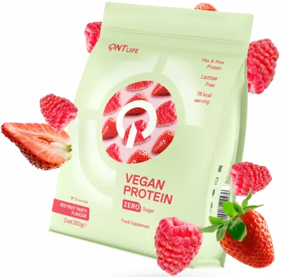 RAW&VEGAN&BIO - QNT Vegan Protein 2000g Fructe de Padure, advancednutrition.ro