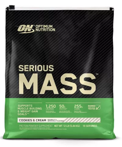 Masă Musculară & Carbohidrați - SERIOUS MASS 5.4Kg Cookies Cream, advancednutrition.ro