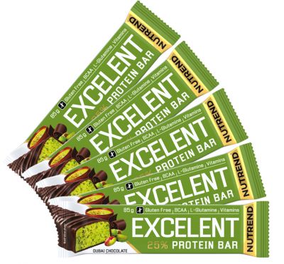 5 Batoane Nutrend Excelent Protein Bar 85g Dubai Chocolate