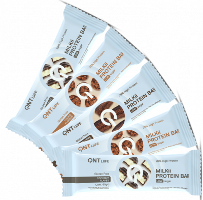 Batoane & Shake-uri - 5 Batoane QNT Milkii Protein Bar 60g Coconut flakes, advancednutrition.ro
