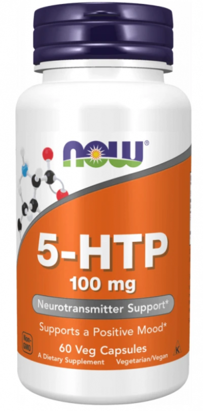Pentru Somn & Relaxare - 5-HTP 100mg 60 Capsule Now Foods, advancednutrition.ro