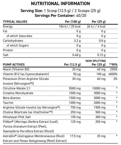 ABE Pump 500g Applied Nutrition Blue Razz