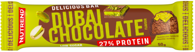 Batoane & Shake-uri - Delicious Bar 50g Nutrend Dubai Chocolate in Milk Chocolate, advancednutrition.ro