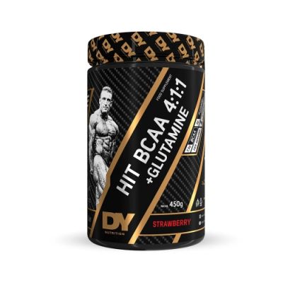 BCAA - DY NUTRITION HIT BCAA 4:1:1 + Glutamine 450g Capsuni, advancednutrition.ro