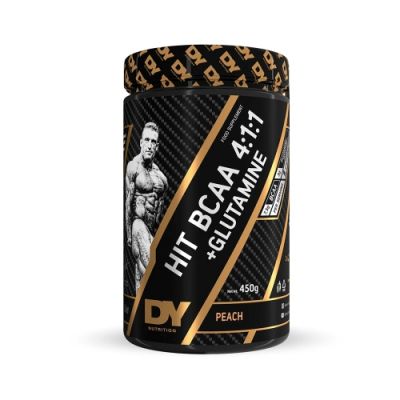 BCAA - DY NUTRITION HIT BCAA 4:1:1 + Glutamine 450g Piersici, advancednutrition.ro