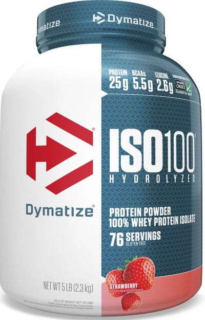 Whey & Izolat - Dymatize ISO 100 2.26kg Strawberry, advancednutrition.ro