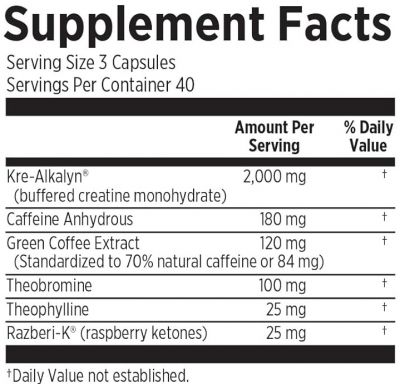 Creatina - EFX Kre-Alkalyn Hardcore 120 Capsule, advancednutrition.ro