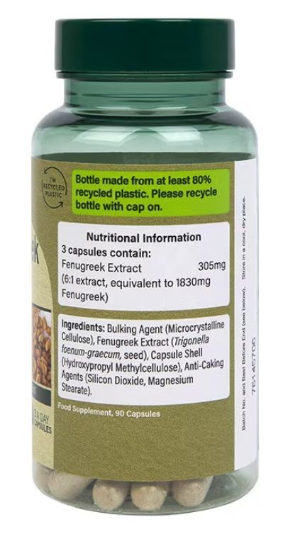 Sistemul Digestiv & Imunitar - Holland & Barrett Fenugreek 90 Capsule, advancednutrition.ro