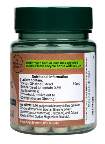 Stimulatoare - Siberian Ginseng 1500mg 120 Tablete - Holland & Barrett , advancednutrition.ro