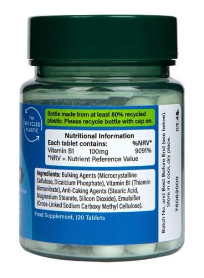 Vitamine - Vit B1 - 100mg 120Tablete Holland & Barrett, advancednutrition.ro