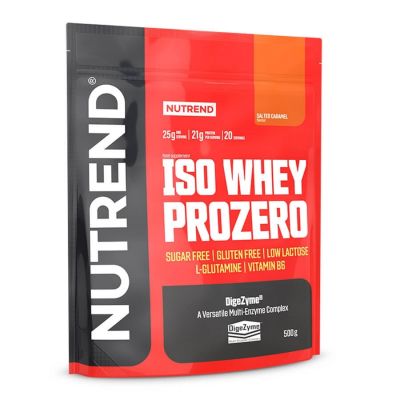 Whey & Izolat - IsoWhey Prozero 500g Nutrend Salted caramel, advancednutrition.ro