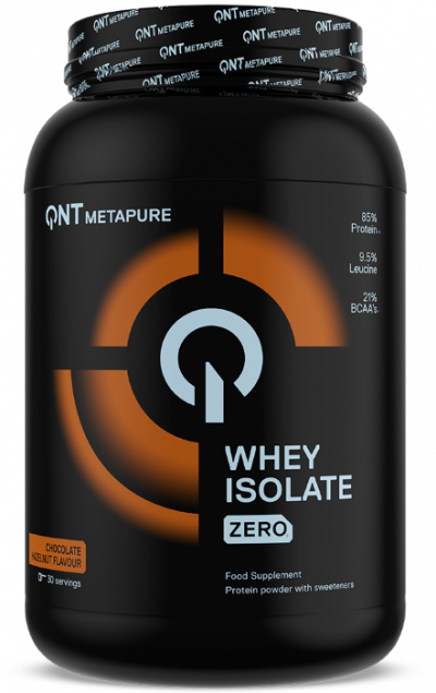 Whey & Izolat - Metapure Isowhey Zero 908g QNT Ciocolata cu Alune, advancednutrition.ro