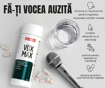Vitamine & Minerale - Ingrijirea mucoasei corzilor vocale, Vox Max, 60 capsule, Nutrend, advancednutrition.ro