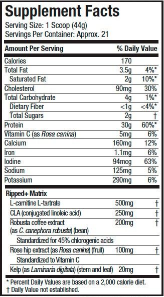 NitroTech Ripped MuscleTech French Vanilla Bean 1810g