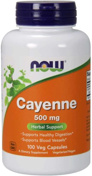 Sistemul Digestiv & Imunitar - Now Foods Cayenne 500mg 100 Capsule, advancednutrition.ro