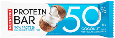 Batoane & Shake-uri - Nutrend 50% Protein Bar 50g Cocos, advancednutrition.ro