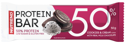 Batoane & Shake-uri - Nutrend 50% Protein Bar 50g Cookies Cream, advancednutrition.ro