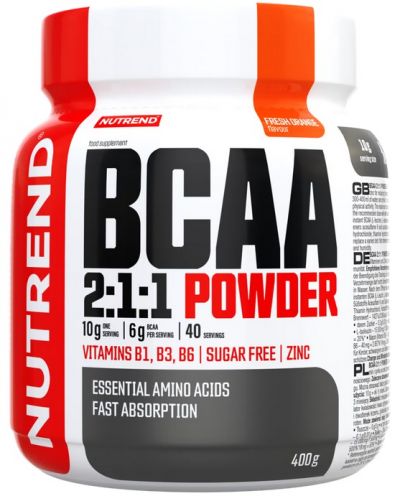 BCAA - Nutrend BCAA 2:1:1 Powder 400g Orange, advancednutrition.ro