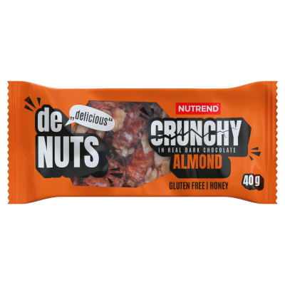 Batoane & Shake-uri - Nutrend Denuts Crunchy 40g Migdale cu ciocolată neagră, advancednutrition.ro