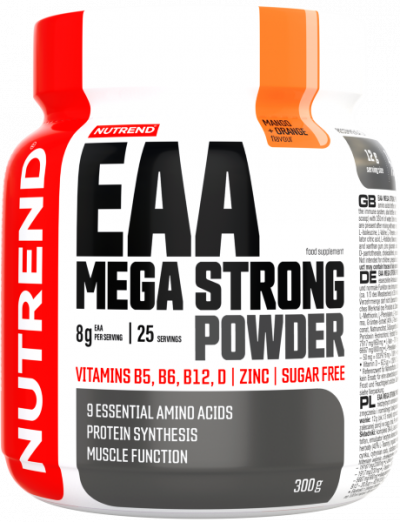 EAA Aminoacizi Esentiali - NUTREND EAA Mega Strong Powder 300g Mango Orange, advancednutrition.ro