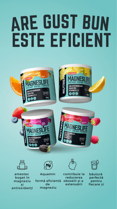 Vitamine cu Minerale - Nutrend Magneslife Instant Drink Powder 300g Orange, advancednutrition.ro