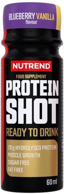 Whey & Izolat - Nutrend Protein Shot 20x60ml Blueberry Vanilla, advancednutrition.ro
