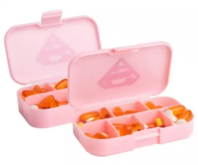 Pill Box - Pill Box Organizer 2-pack DC Supergirl SmartShake, advancednutrition.ro