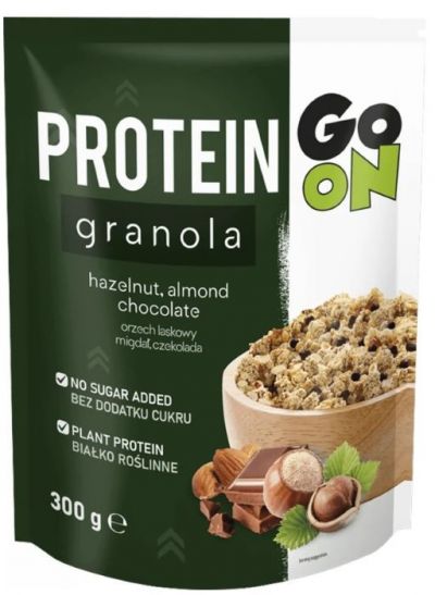 Gustari proteice & Sosuri - Protein Granola 300g GO ON Nutrition Hazelnut Almond Chocolate, advancednutrition.ro