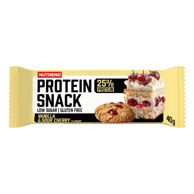 Batoane & Shake-uri - Protein Snack 30x40g Vanilie si Visine in Ciocolata cu Lapte Nutrend, advancednutrition.ro