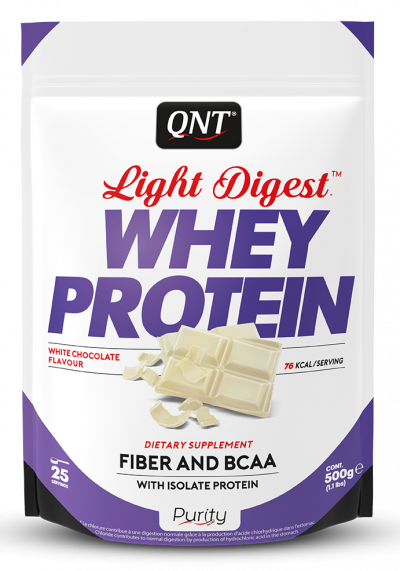 Whey & Izolat - QNT LIGHT DIGEST WHEY PROTEIN 500g Ciocolata Alba, advancednutrition.ro