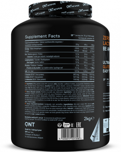 Whey & Izolat - QNT Metapure Zero Carb 2Kg Ciocolata cu Alune, advancednutrition.ro