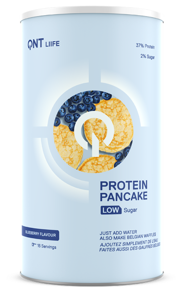 Gustari proteice & Sosuri - QNT Protein Pancake Low Sugar 500g Blueberry, advancednutrition.ro