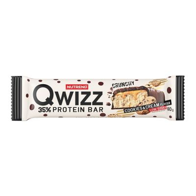Batoane & Shake-uri - Qwizz Protein Bar 60g Cookies Cream Nutrend, advancednutrition.ro