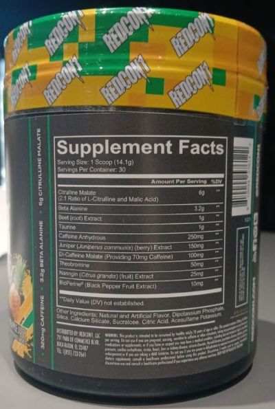 Fara Cofeina - Redcon1 Total War 424g Strawberry Kiwi, advancednutrition.ro