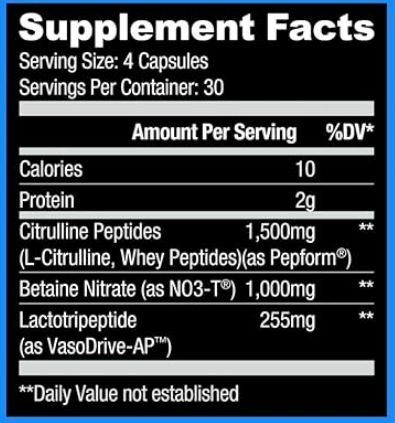 Fara Cofeina - Ryse Pump 120 Capsule, advancednutrition.ro