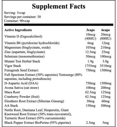 Stimulatoare - Test 90 Capsule Mutant, advancednutrition.ro