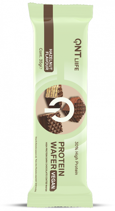 RAW&VEGAN&BIO - Vegan Protein Wafer Hazelnut 35g QNT, advancednutrition.ro