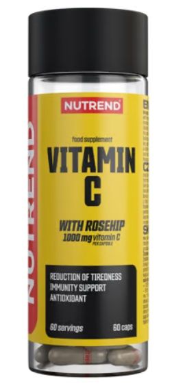 Vitamina C - Vitamin C with Rosehips 1000mg 60 Capsule Nutrend, advancednutrition.ro