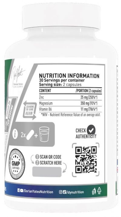 Zinc Magneziu & Multi Minerale - ZN MG B6 - 60 Capsule DY Nutrition, advancednutrition.ro
