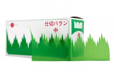 Decoratiune din plastic pentru sushi, imitatie iarba Shikiri Baran cutie cu 1000 bucăți