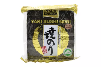 Foi nori pentru sushi calitate Gold, brandul Kaitatuya 140  gr (100 foi jumatati / pachet)